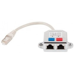 Adaptador RJ45 M/2xH Gembird
